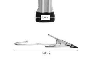 Μεταλλικός γάντζος με μαύρο κλιπ 108x23 mm-2
