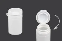 30 ml weißes Plastikgefäß mit Schnappverschluss für Pillen und Kapseln 30 ml weißes Plastikgefäß mit Schnappverschluss für Pillen und Kapseln