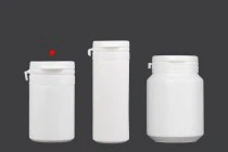 30 ml weißes Plastikgefäß mit Schnappverschluss für Pillen und Kapseln 30 ml weißes Plastikgefäß mit Schnappverschluss für Pillen und Kapseln