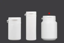 100 ml weißes Plastikgefäß mit Schnappverschluss für Pillen und Kapseln