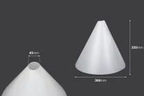 PVC-Lichtkegel für Produktreflexionen auf Fotos 360x350mm PVC-Lichtkegel für Produktreflexionen auf Fotos 360x350mm