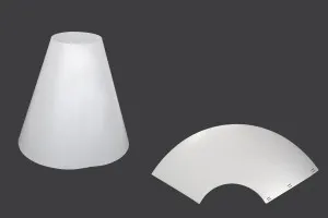 Diffusore cono in PVC per riflessi di prodotti nelle foto 340x320 mm-1