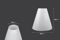 PVC κώνος για τις αντανακλάσεις των προϊόντων στις φωτογραφίες 340x320 mm