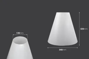 Diffusore cono in PVC per riflessi di prodotti nelle foto 340x320 mm-2