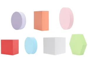 Forme geometriche in schiuma per oggetti di scena fotografici (6 pezzi/set) in vari colori-2