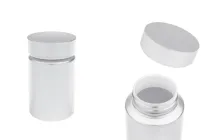 100 ml PET plastic jar in silver color for pills and capsules