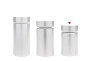 100 ml PET plastic jar in silver color for pills and capsules-5