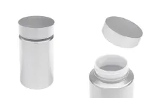Pot en plastique PET de 120 ml de couleur argent pour pilules et gélules
