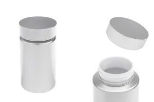 120 ml PET plastic jar in silver color for pills and capsules-1