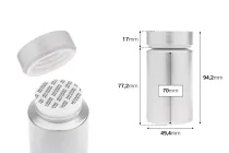 Pot en plastique PET de 120 ml de couleur argent pour pilules et gélules