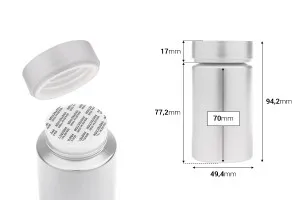 120 ml PET plastic jar in silver color for pills and capsules-2