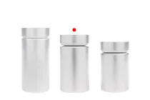 Pot en plastique PET de 120 ml de couleur argent pour pilules et gélules