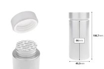 Barattolo in plastica PET da 180 ml color argento per pillole e capsule