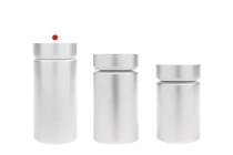 Barattolo in plastica PET da 180 ml color argento per pillole e capsule