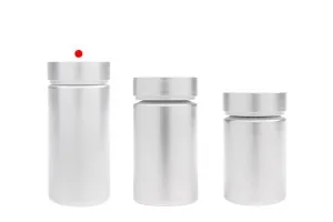 180 ml PET plastic jar in silver color for pills and capsules-5