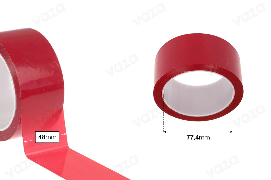 Aυτοκόλλητη ταινία ασφαλείας πλάτους 48 mm για χαρτοκιβώτια - μήκος 50 m-εικόνα_διαστάσεις