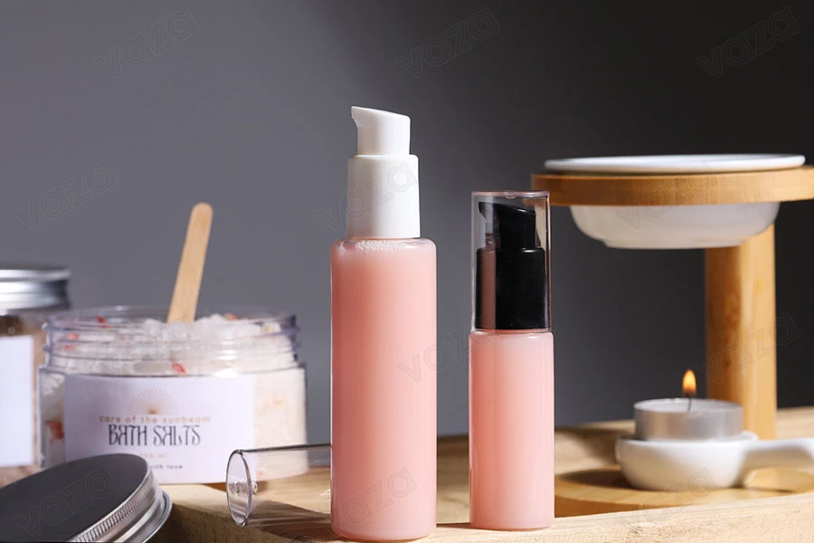 Pompë plastike për kremra PP 18 e bardhë ose e zezë me kapak transparent Pompë plastike për kremra PP 18 e bardhë ose e zezë me kapak transparent-εικόνα_σύνθεση