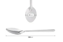 Silver-colored metal spoon - 100 mm Silver-colored metal spoon - 100 mm