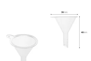 Entonnoir en plastique - diamètre 30 mm (extrémité 6 mm) - 6 pcs-2