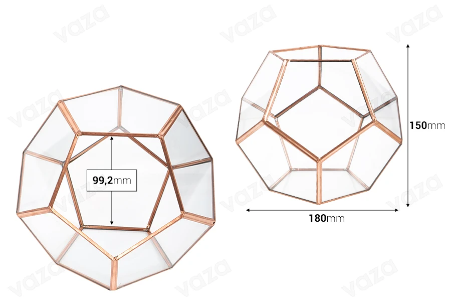 Polygon candle glass decoration accessory Polygon candle glass decoration accessory-εικόνα_διαστάσεις