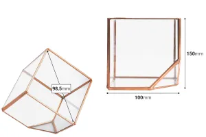 Photophore en verre pour bougie en forme carrée-2