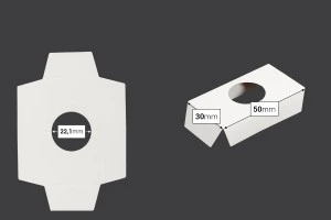 Εσωτερικό χάρτινο στήριγμα 50x30 mm για κουτάκια φιαλών 50 ml - 100 τμχ-2