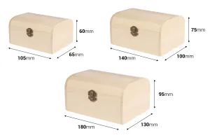 Scatola portaoggetti in legno con clip-set di 3 pezzi (S-M-L)-2