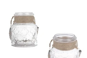 2000ml hanging decoration glass jar with rope handle without cap in size 160x180 mm-1