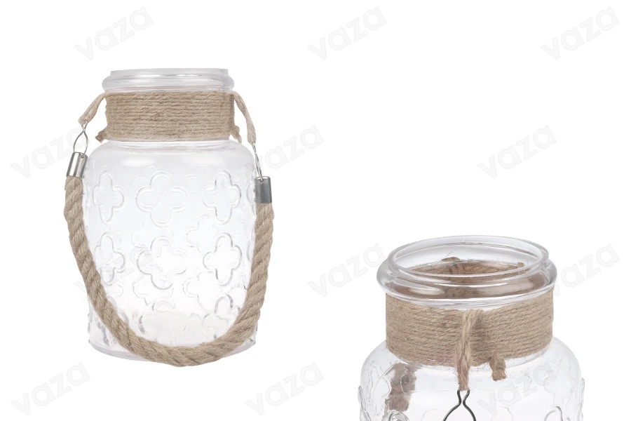 3000ml hanging decoration glass jar with rope handle without cap in size 160x270 mm 3000ml hanging decoration glass jar with rope handle without cap in size 160x270 mm-image_product