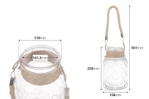 Βάζο διακόσμησης γυάλινο 3000 ml με χερούλι χωρίς καπάκι 160x270 mm Βάζο διακόσμησης γυάλινο 3000 ml με χερούλι χωρίς καπάκι 160x270 mm