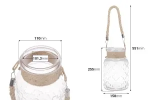 3000ml hanging decoration glass jar with rope handle without cap in size 160x270 mm-2