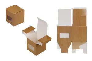 Schachtel braun 56x56x60 mm - 50 Stücke