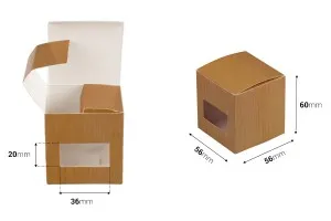 Κουτάκι χάρτινο καφέ 56x56x60 mm - 50 τμχ-2