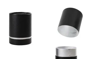 Boxen für Flaschen mit 100x75mm Papier in schwarz-1