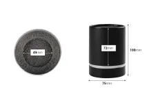 Κουτάκι κυλινδρικό για μπουκαλάκια 100x75 mm χάρτινο σε μαύρο χρώμα Κουτάκι κυλινδρικό για μπουκαλάκια 100x75 mm χάρτινο σε μαύρο χρώμα