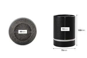 Boxen für Flaschen mit 100x75mm Papier in schwarz-2