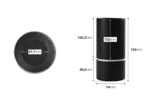 Black paper tube box in size 155x74 mm for vials and bottles Black paper tube box in size 155x74 mm for vials and bottles