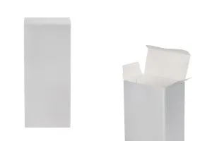 Scatola per flacone profumo da 100 ml, colore argento, dimensioni 64x35x160 mm - confezione da 20 pezzi.