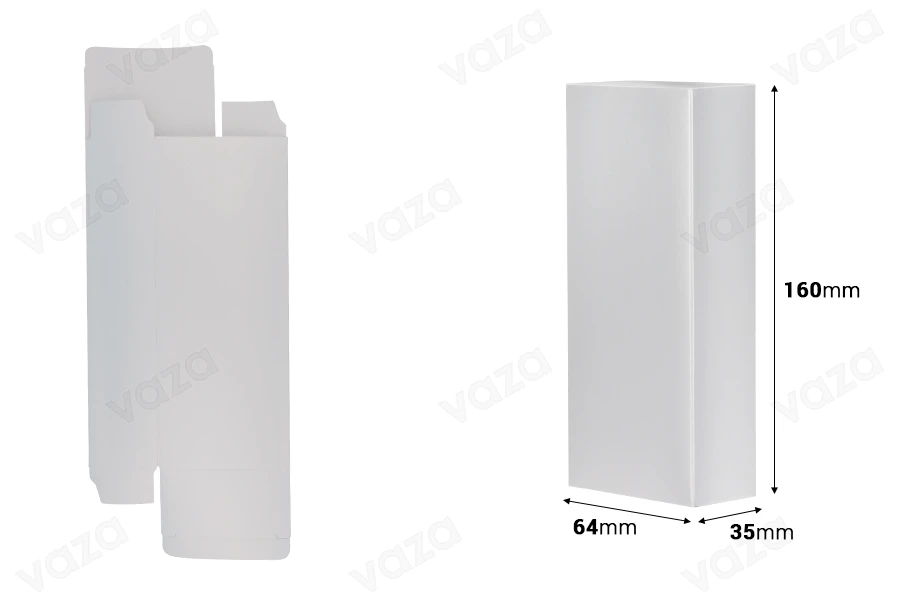 Boîte pour flacon de parfum 100 ml en couleur argent 64 x 35 x 160 - 20 pcs-photo_dimensions
