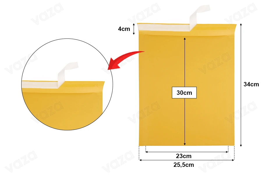 Φάκελοι με αεροπλάστ 25x30 cm (κατάλληλα για μέγεθος Α4) Φάκελοι με αεροπλάστ 25x30 cm (κατάλληλα για μέγεθος Α4)-εικόνα_διαστάσεις