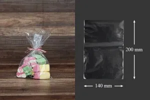 Σακουλάκια διάφανα 140x200 mm για την συσκευασία τροφίμων - 100 τεμάχια-1