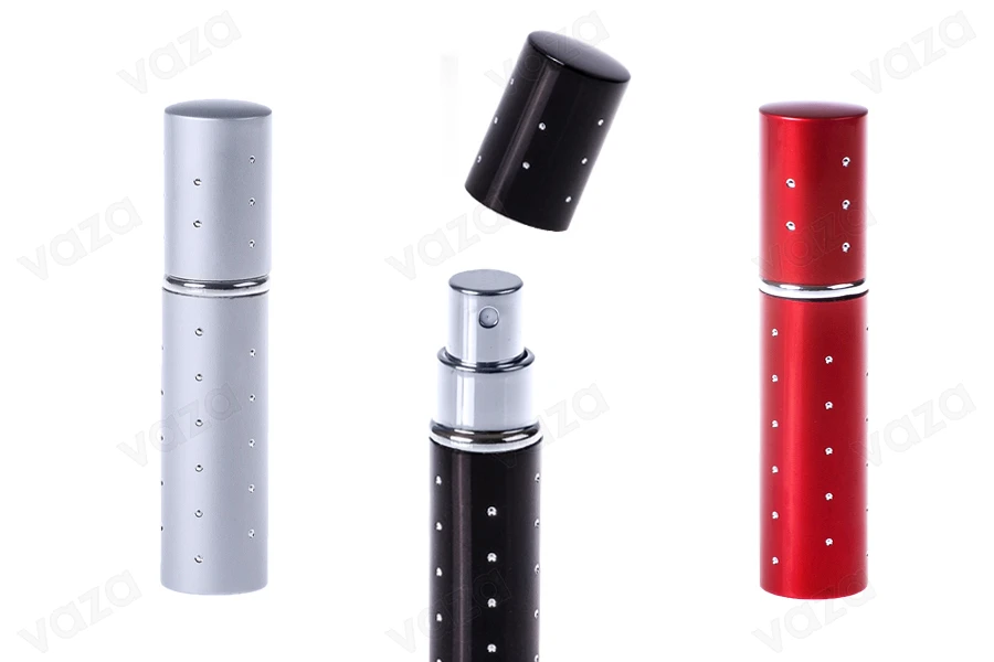 Σπρέυ για αρώματα 10 ml γυάλινο μέσα σε θήκη αλουμινίου με στρας Σπρέυ για αρώματα 10 ml γυάλινο μέσα σε θήκη αλουμινίου με στρας-εικόνα_προϊοντική