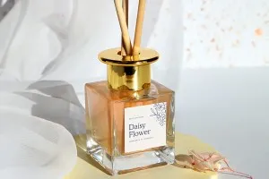 Square 100ml glass diffuser bottle without sticks-3
