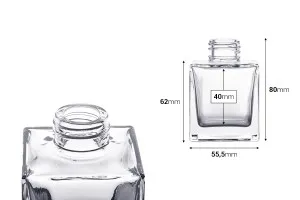 Square 100ml glass diffuser bottle without sticks-2