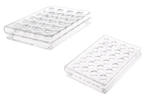 Σταντ (stand) plexiglass 165x120x28 με πόδια σιλικόνης - 24 θέσεων (άνοιγμα τρύπας 15,5 mm)