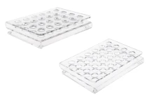 Σταντ (stand) plexiglass 165x120x28 με πόδια σιλικόνης - 24 θέσεων (άνοιγμα τρύπας 15 mm) Σταντ (stand) plexiglass 165x120x28 με πόδια σιλικόνης - 24 θέσεων (άνοιγμα τρύπας 15 mm)