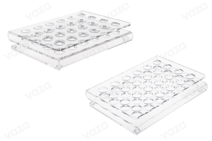 Espositore (stand) in plexiglass 165x120x28 con gambe in silicone - 24 posti (apertura del foro di 15 mm).-εικόνα_προϊοντική