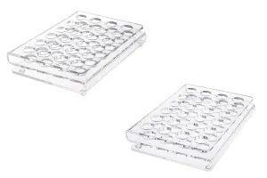 Support en plexiglas 165 x 120 x 28 avec pieds en silicone - 24 positions (ouverture des trous 17 mm)