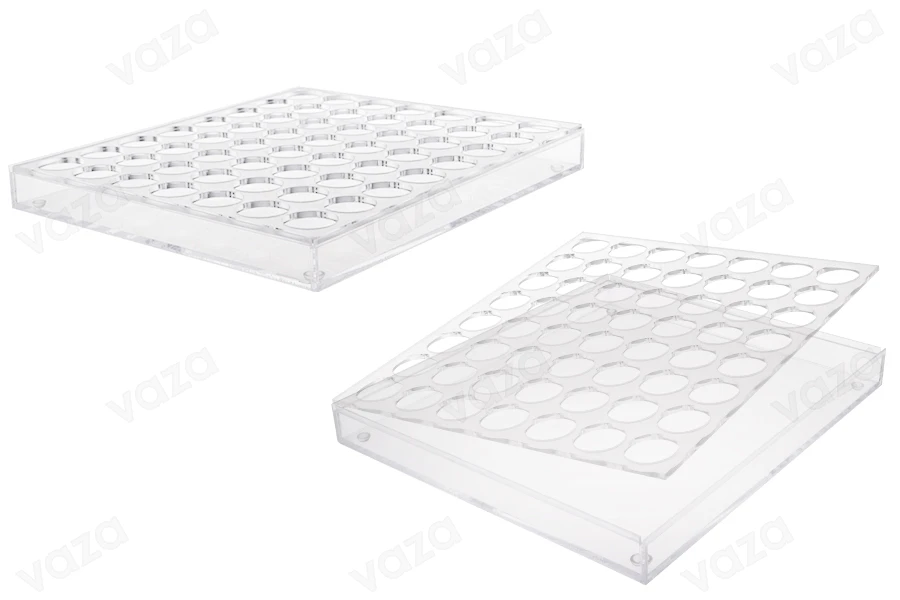 Stendë plexiglas 264 × 232 × 26 mm – 56 vënde (hapje vrime 27,5 mm)-imazh_produkt