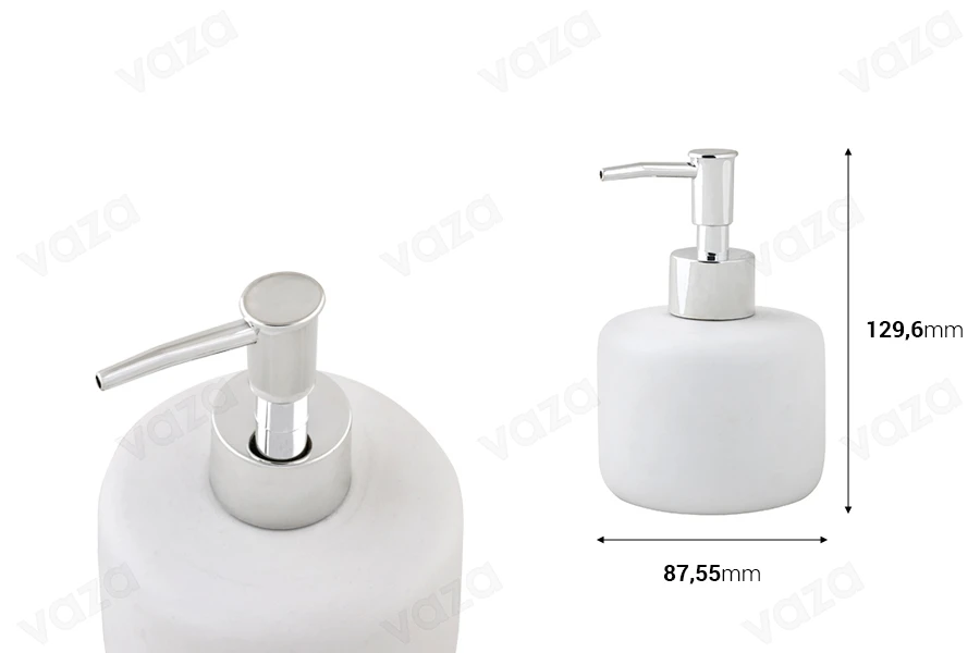 Bouteille en céramique pour savon crème 300 ml Bouteille en céramique pour savon crème 300 ml-εικόνα_διαστάσεις